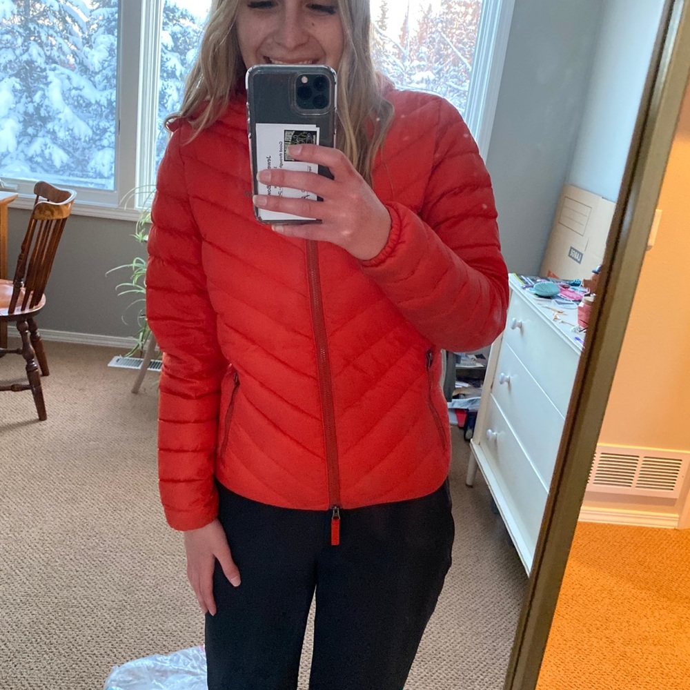 Orange-Red Skhoop Down Jacket!